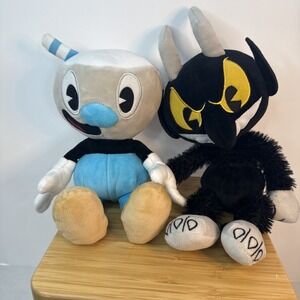 FUNKO Cuphead Plush Doll Set of 2 Mugman Devil Plush 2018